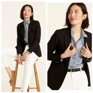 JCREW Schoolboy Single Button Blazer stretch Cotton 16T tall Black